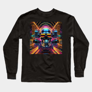 Groovy Cyber Skulls – Trippy Vibes 6 Long Sleeve T-Shirt